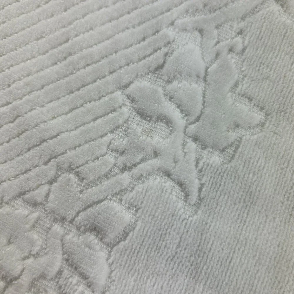 Venus White Velour Towel Set of 3 Bath Hand Washcloth Cotton